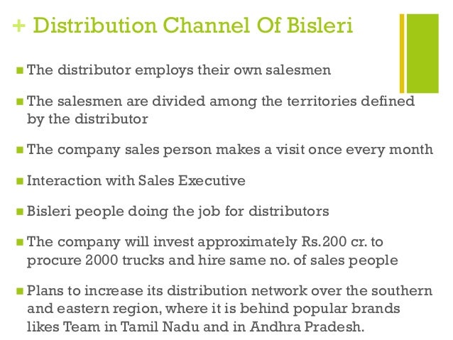 distribution channel of bisleri